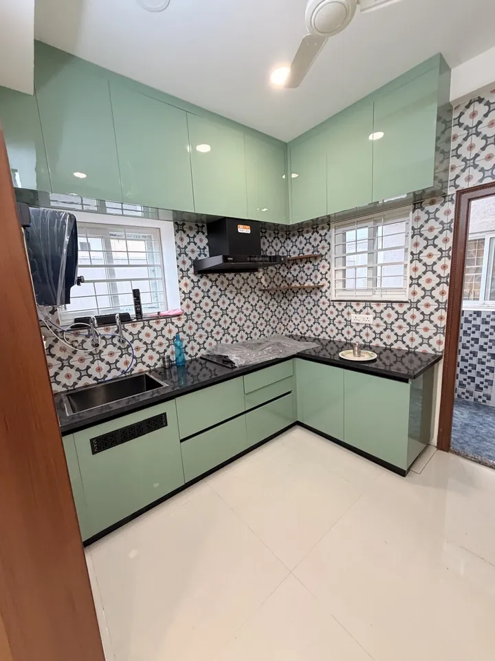 Kitchen worktop and corner cabinetry