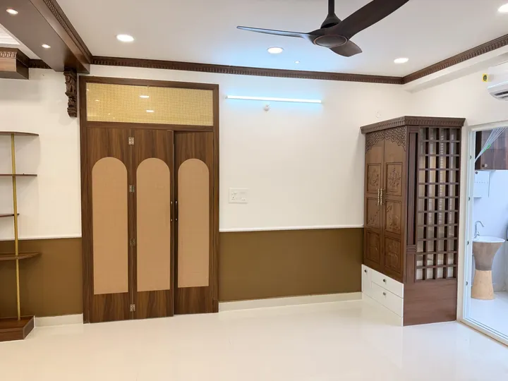 Built-in wardrobe and living room cabinetry